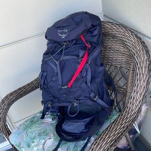 Kyte 46 Osprey backpack dark blue/black weekender